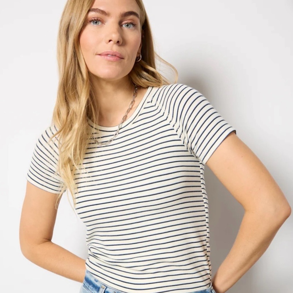 Harrison raglan striped tee